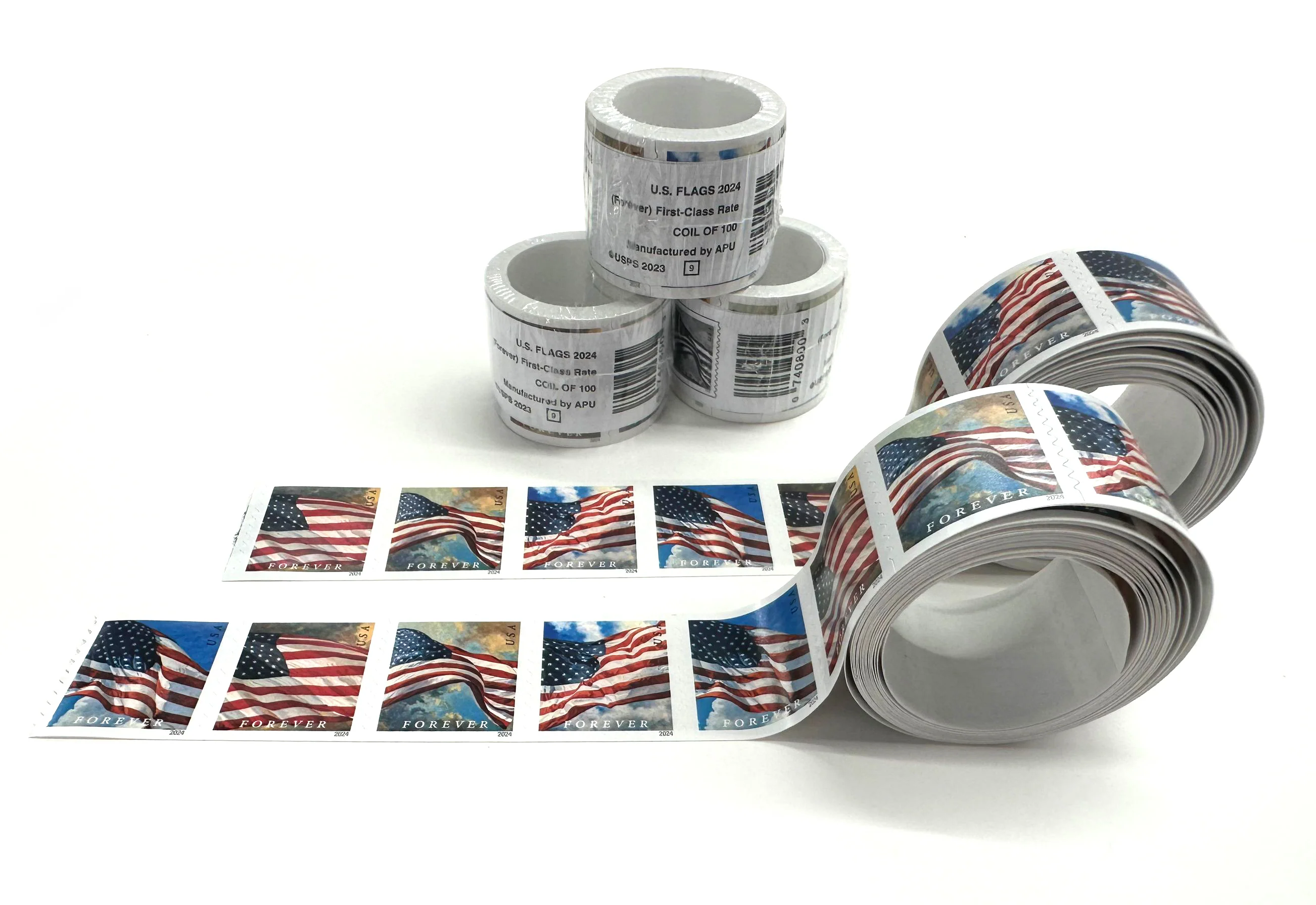 2024 U.S. Flag Forever Stamps Roll of 100 product photo by ToolStamps